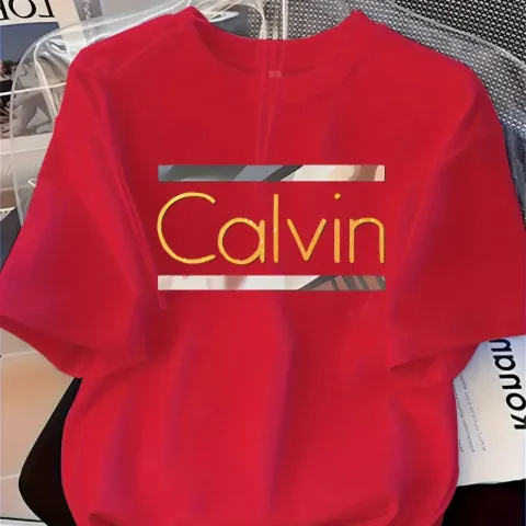 Футболка унісекс червона у стилі Calvin Klein, арт. CKf1/red