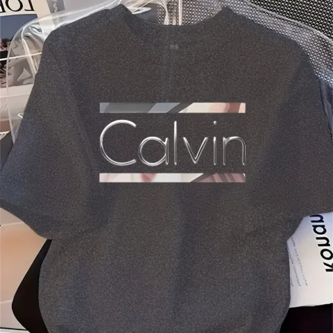 Футболка унісекс сіра у стилі Calvin Klein, арт. CKf1/gray