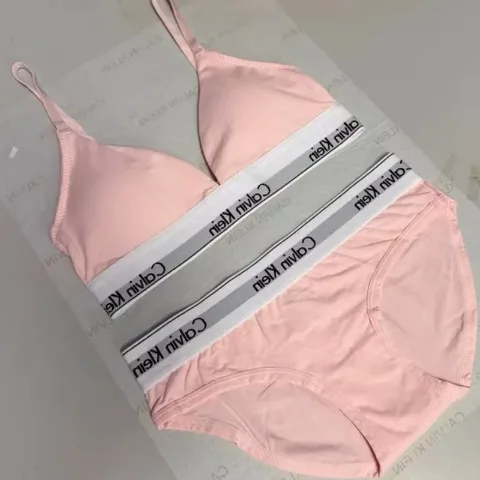 Жіночий комплект білизни рожевий в стилі Calvin Klein, арт. CKko1/pink