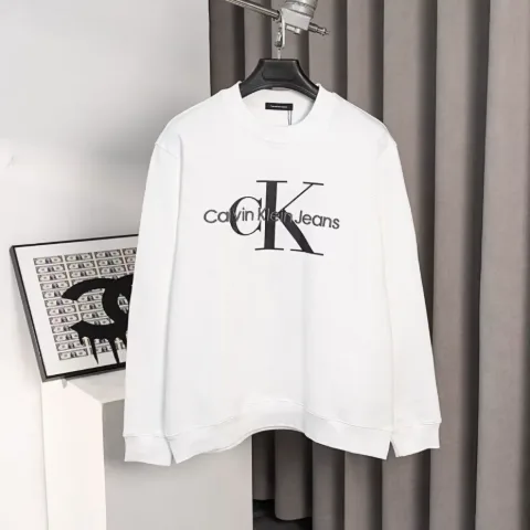 Жіночий білий світшот з декоративним логотипом у стилі Calvin Klein, арт. CKs1/white