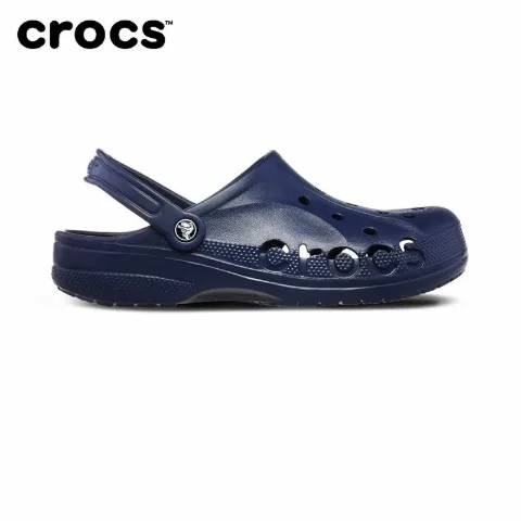 Классические кроксы-сабо в стиле Crocs синие с ремешком на пятке, арт. Cr1/darkblue