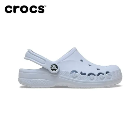Классические кроксы-сабо в стиле Crocs голубые с ремешком на пятке, арт. Cr1/lightblue