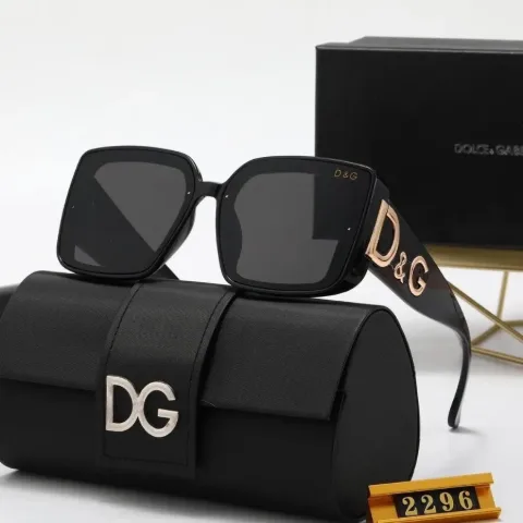 Великі квадратні сонцезахисні окуляри у стилі Dolce & Gabbana чорні, арт. DGo1/black