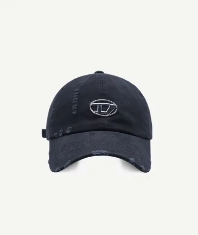 Кепка синяя в стиле Diesel с потертостями, арт. Dk1/blue