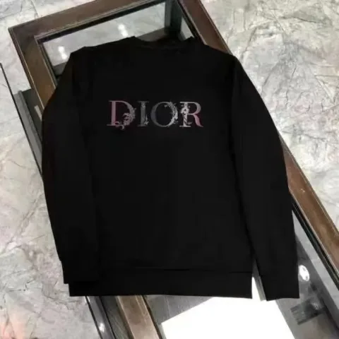 Жіночий чорний світшот з декоративним принтом у стилі Dior, арт. Gs1/black