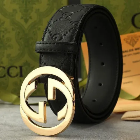 Жіночий пояс з масивною пряжкою у стилі Gucci чорний, арт. Gp1/black