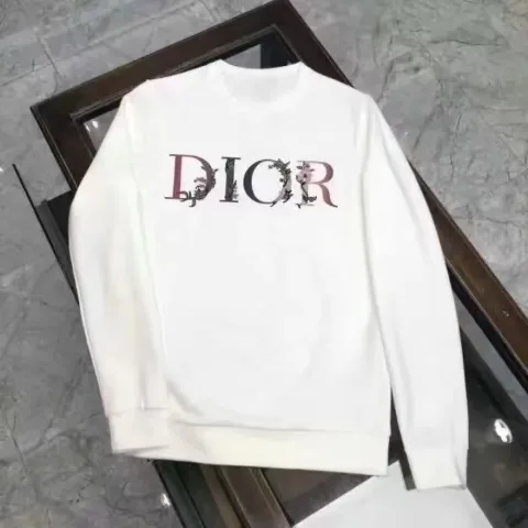 Жіночий білий світшот з декоративним принтом у стилі Dior, арт. Gs1/white
