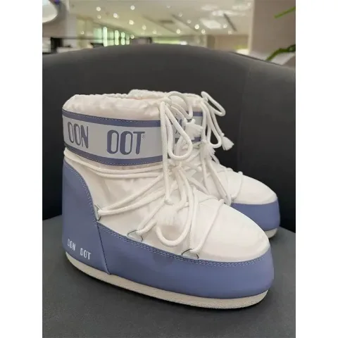 Зимові чоботи у стилі Moon Boot блакитно-білі, арт. MB1/bluewhite