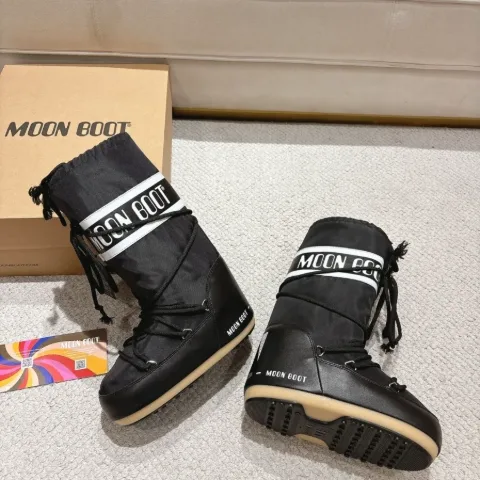 Подовжені зимові чоботи у стилі Moon Boot чорні, арт. MB2/black