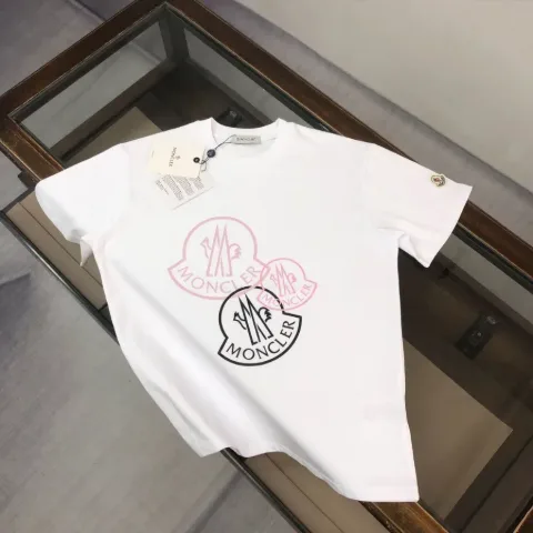 Футболка біла з логотипом у стилі Moncler, арт. Mf1/white