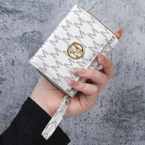 Жіночий білий гаманець у стилі Michael Kors з екошкіри на блискавці, арт. MKko1/white