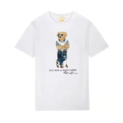 Жіноча футболка з принтом Polo Bear у стилі Ralph Lauren №1, арт. RLf1/white-1