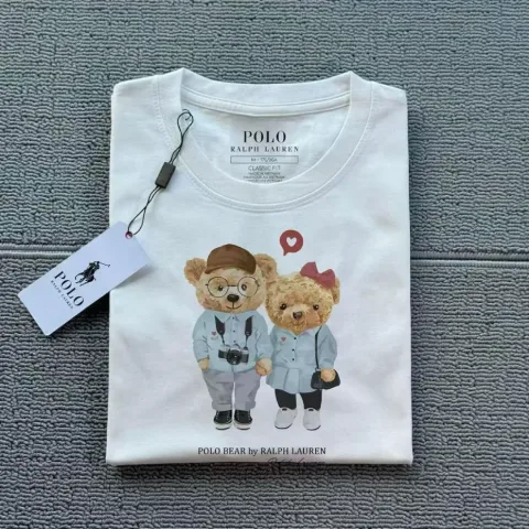 Жіноча футболка з принтом Polo Bear у стилі Ralph Lauren №2, арт. RLf1/white-2