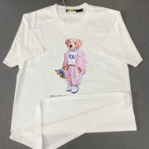 Жіноча футболка з принтом Polo Bear у стилі Ralph Lauren №3, арт. RLf1/white-3