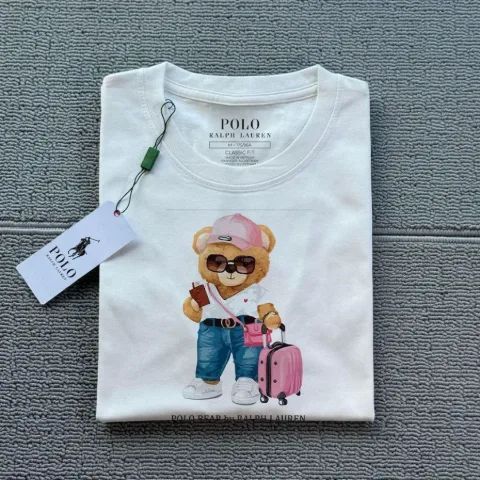 Жіноча футболка з принтом Polo Bear у стилі Ralph Lauren №5, арт. RLf1/white-5