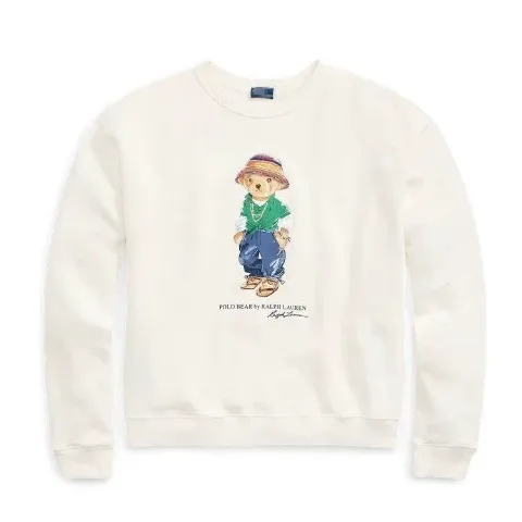 Жіночий світшот Polo Bear у стилі Ralph Lauren молочний №1, арт. RLs1/milk1