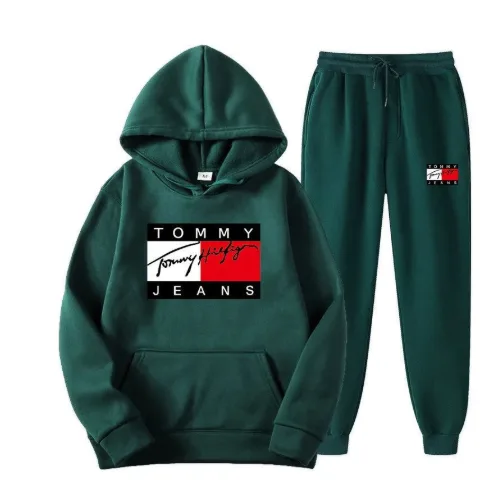 Костюм з худі та джогерами зелений у стилі Tommy Jeans, арт. TFko1/green