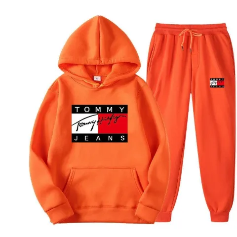Костюм з худі та джогерами помаранчевий у стилі Tommy Jeans, арт. TFko1/orange