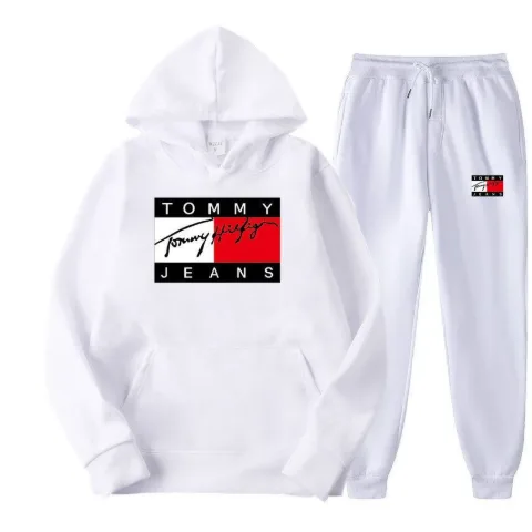 Костюм з худі та джогерами білий у стилі Tommy Jeans, арт. TFko1/white